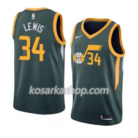 Dres Utah Jazz Trey Lewis 34 Nike 2018-19 Zelena Swingman